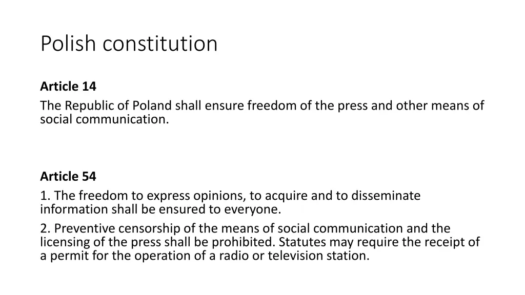 polish constitution