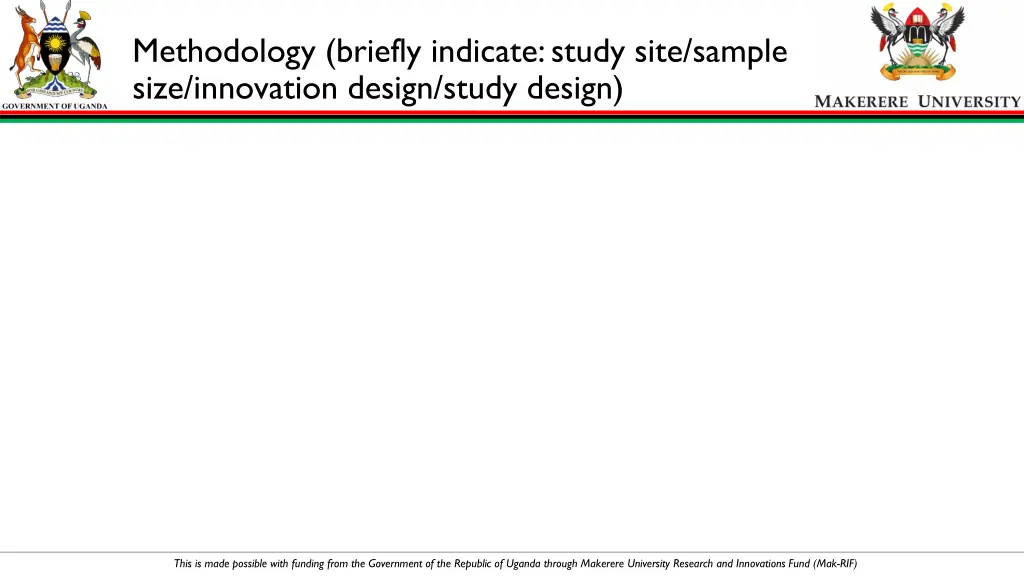 methodology briefly indicate study site sample