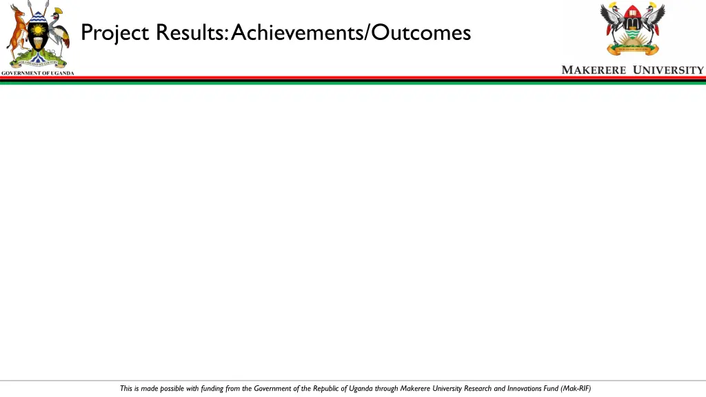 project results achievements outcomes