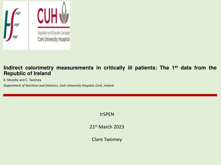 indirect calorimetry measurements in critically