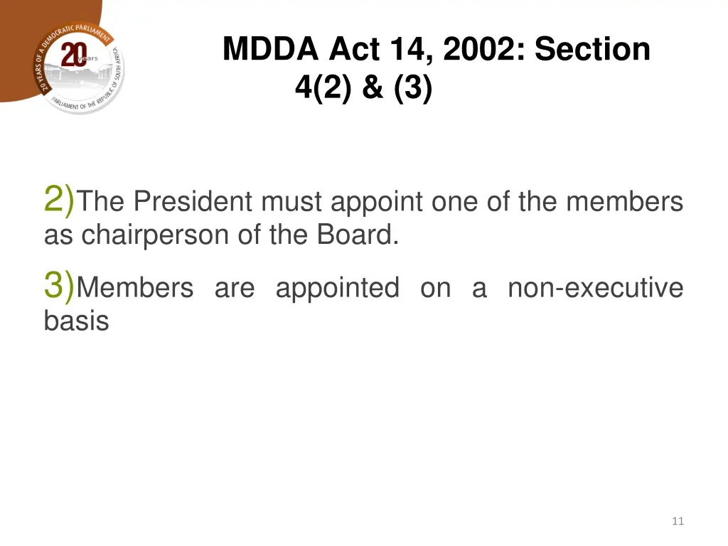 mdda act 14 2002 section 4 2 3