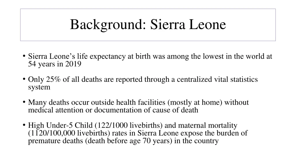 background sierra leone