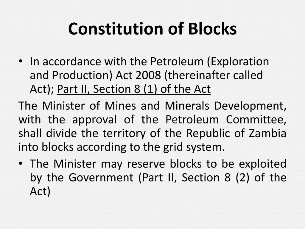 constitution of blocks