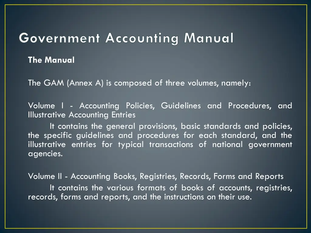 government accounting manual 3