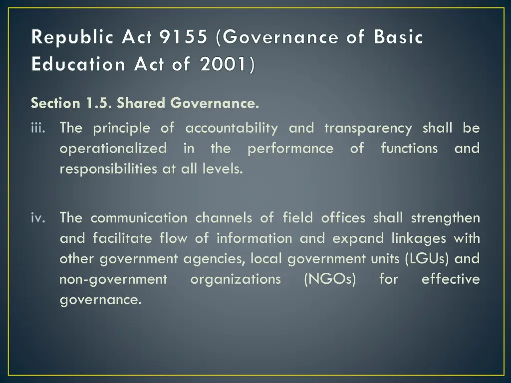 republic act 9155 governance of basic education 2