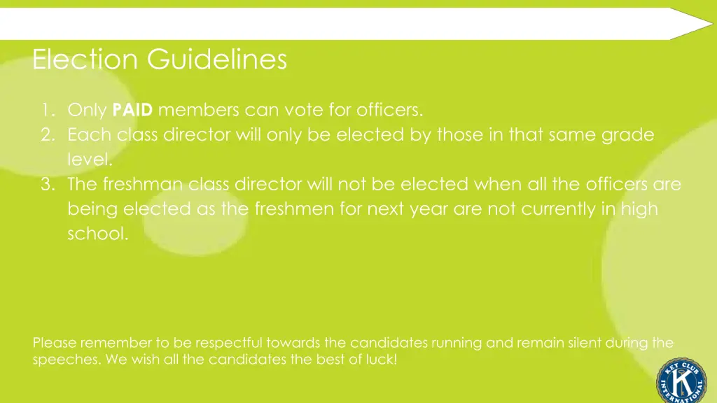 election guidelines