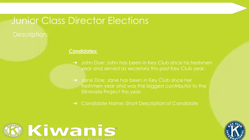 junior class director elections