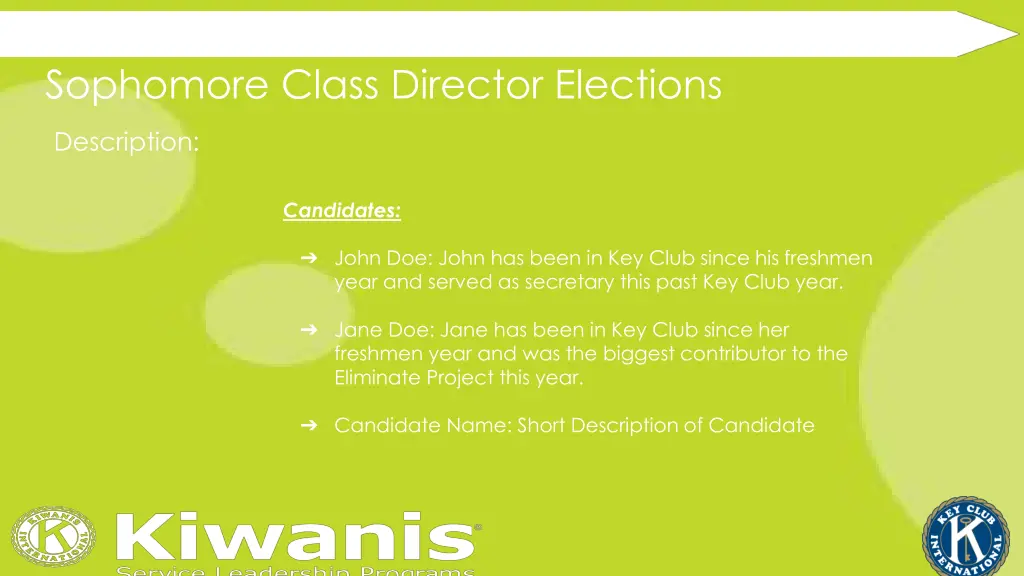 sophomore class director elections