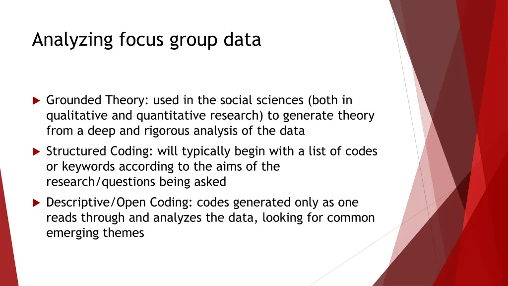 analyzing focus group data