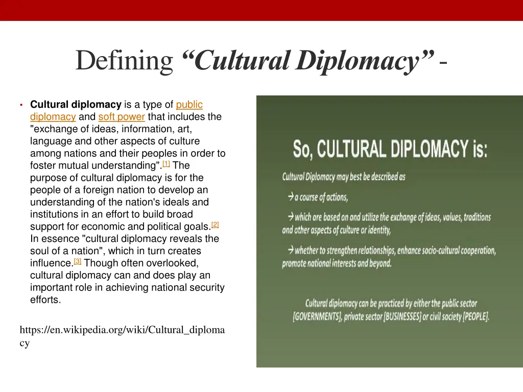 defining cultural diplomacy