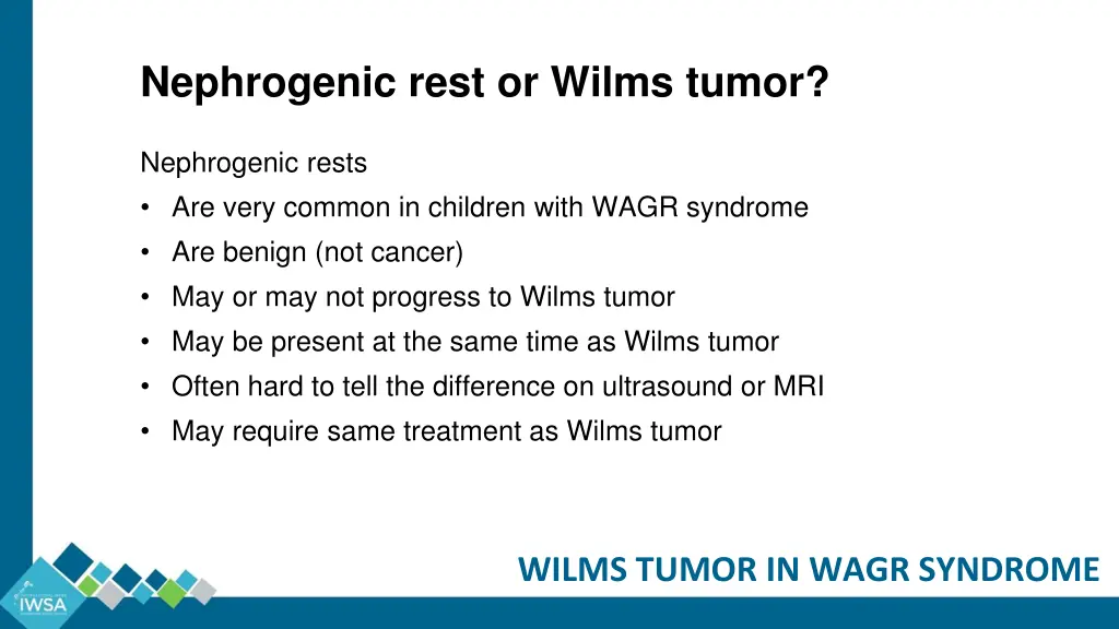 nephrogenic rest or wilms tumor