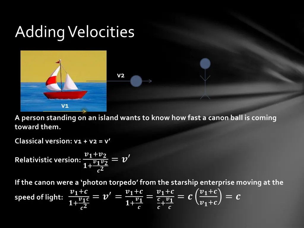 adding velocities