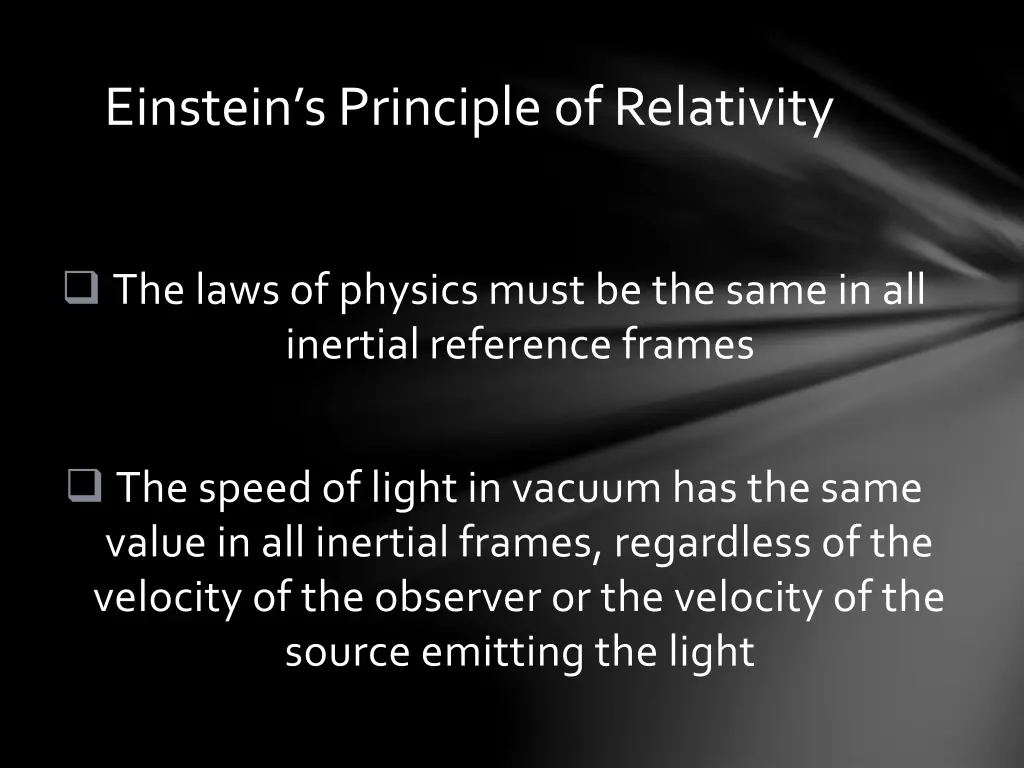 einstein s principle of relativity