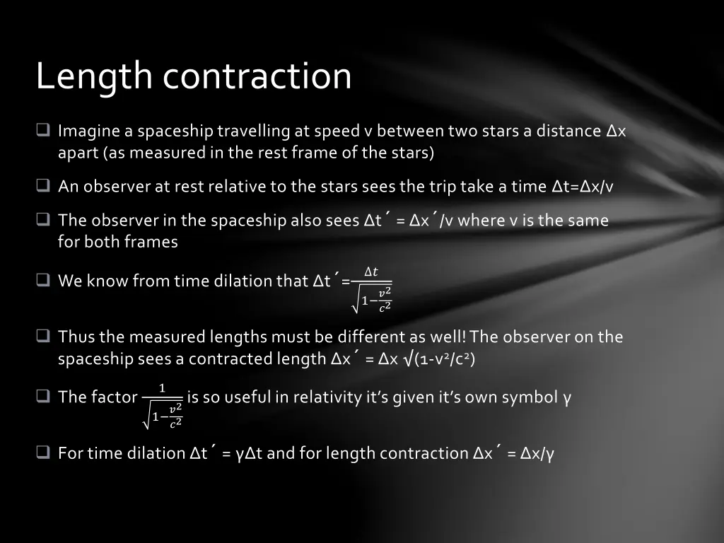 length contraction