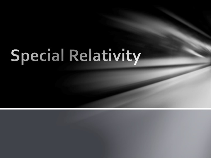 special relativity