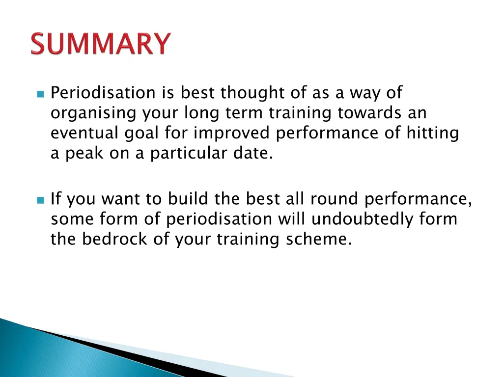 periodisation is best thought