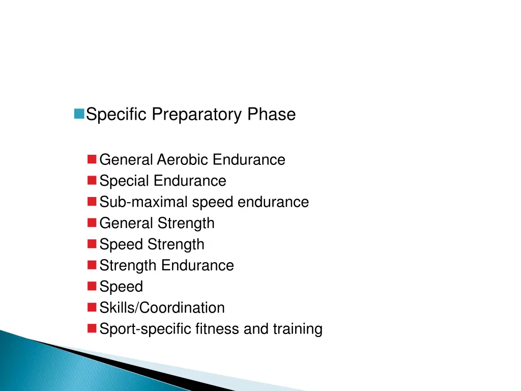 specific preparatory phase