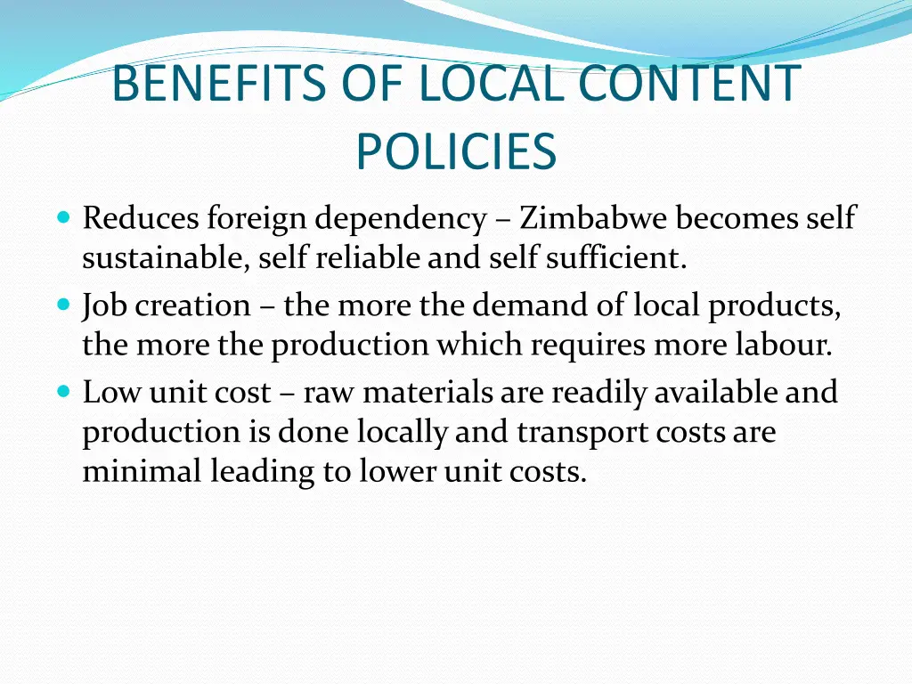 benefits of local content policies