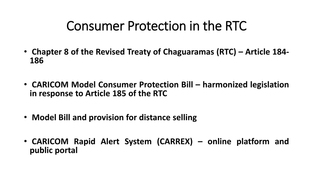 consumer protection in the rtc consumer