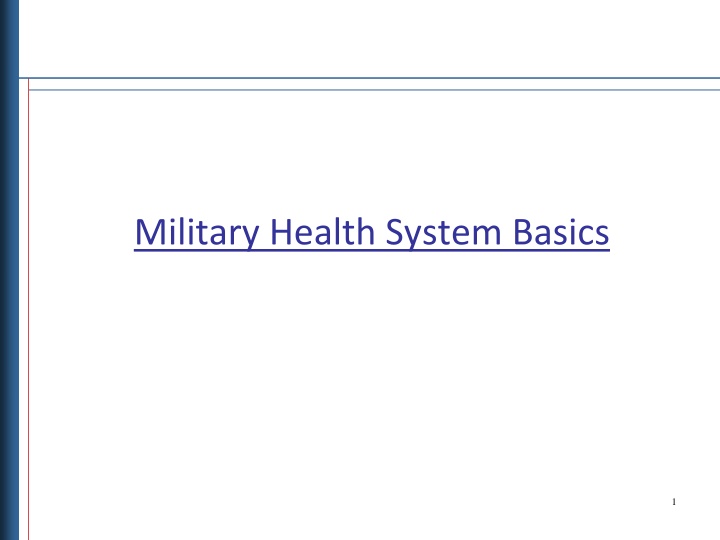 military health system basics