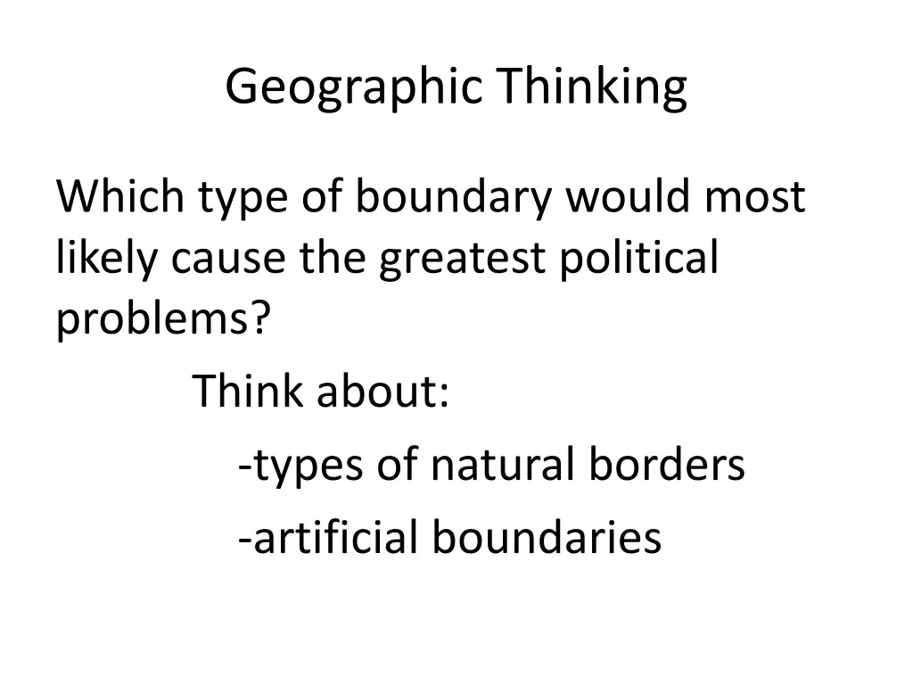 geographic thinking 1