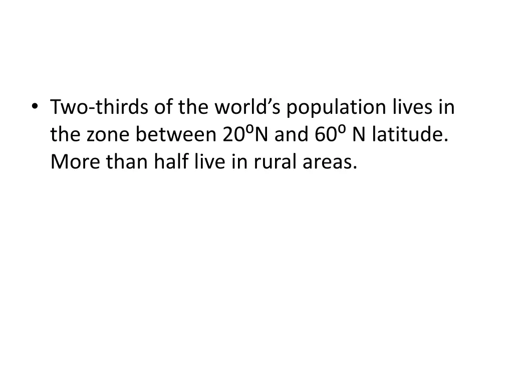 two thirds of the world s population lives