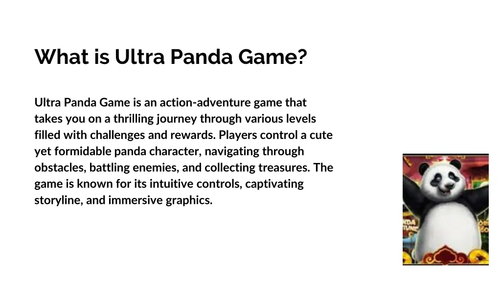 what is ultra panda game