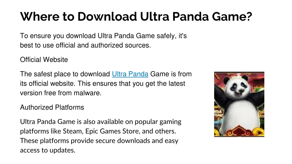 where to download ultra panda game