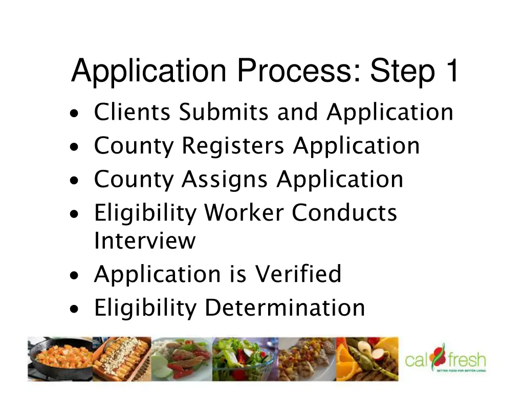 application process step 1