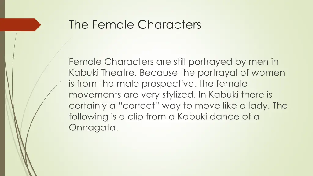 the female characters