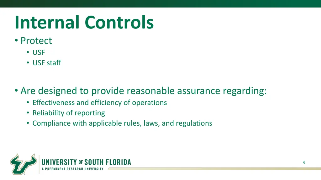 internal controls protect usf usf staff