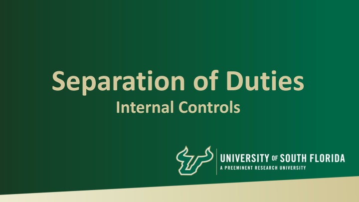 separation of duties internal controls