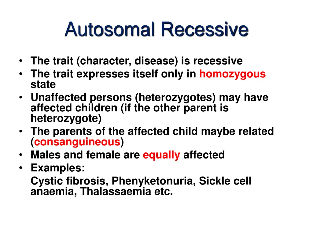 autosomal recessive