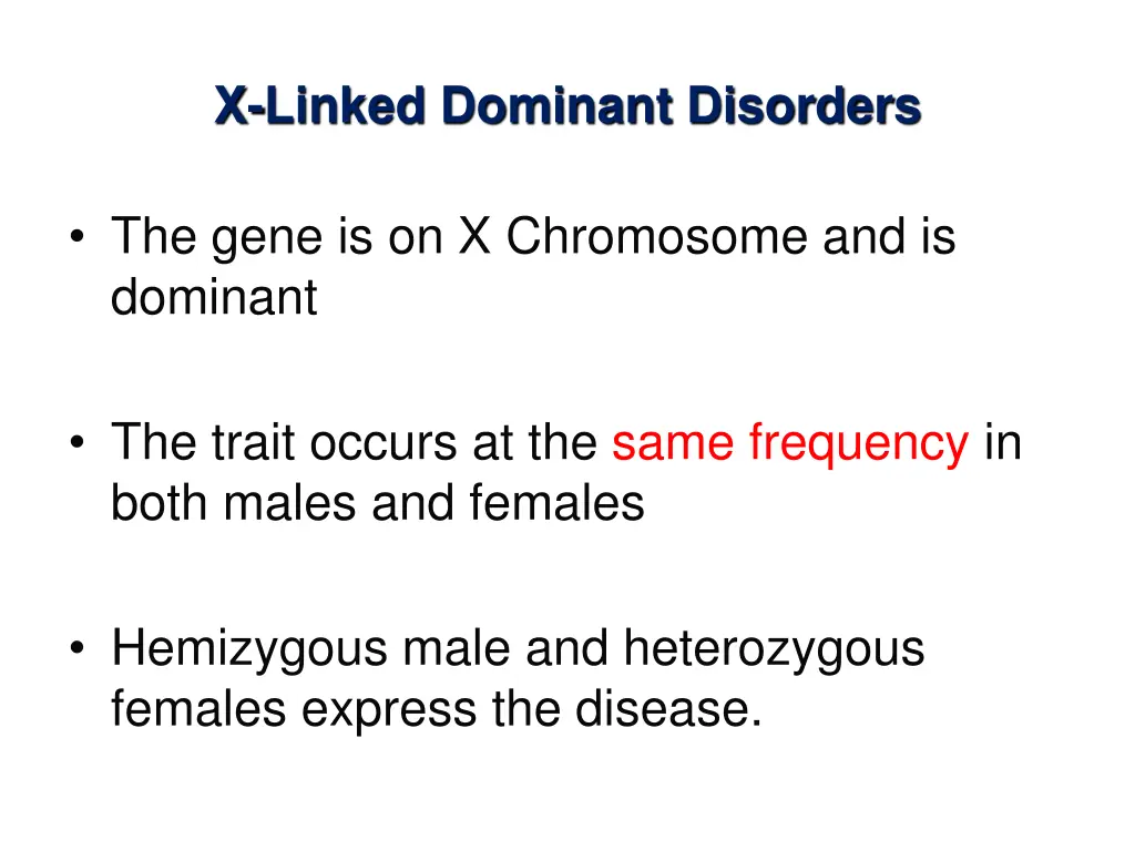 x linked dominant disorders