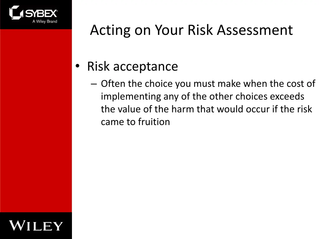 acting on your risk assessment 1