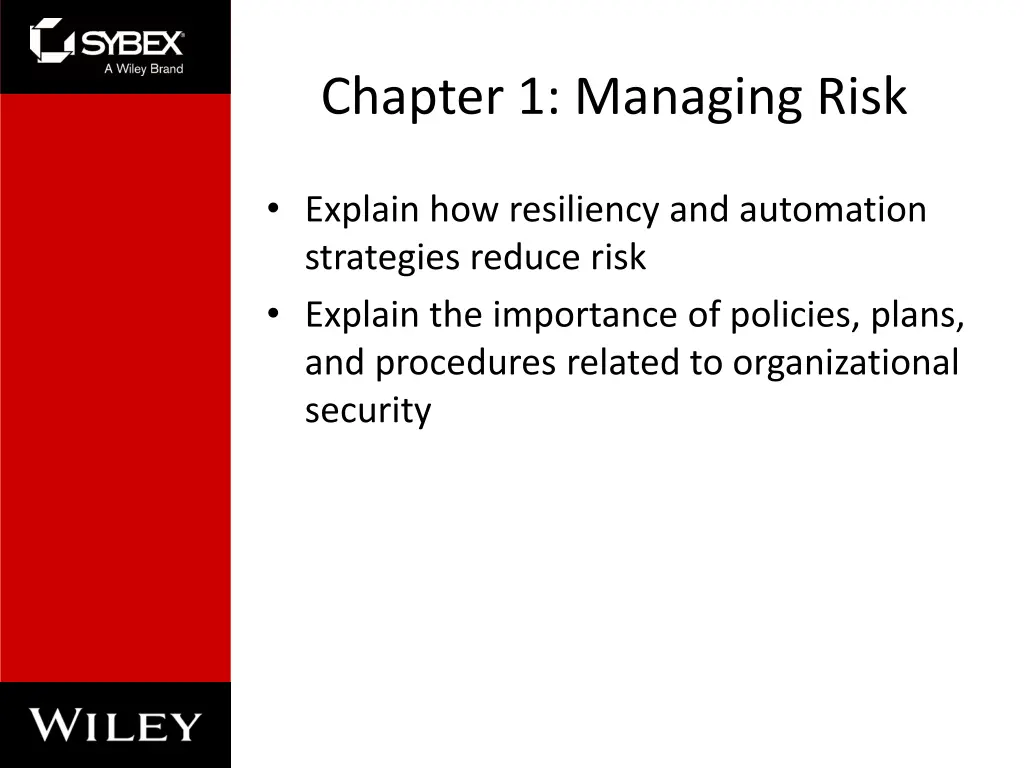 chapter 1 managing risk