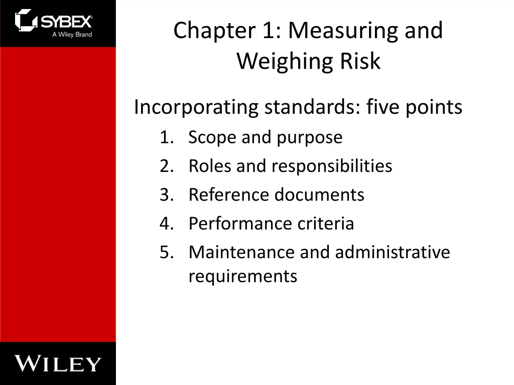 chapter 1 measuring and weighing risk