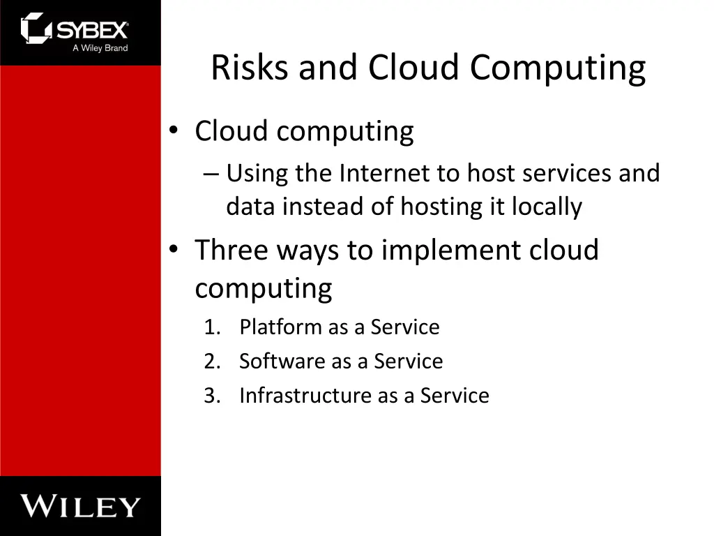 risks and cloud computing