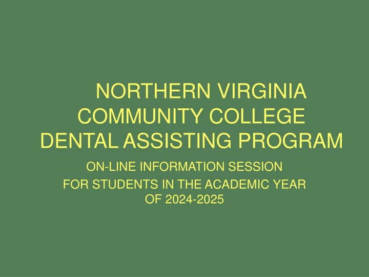 northern virginia community college dental