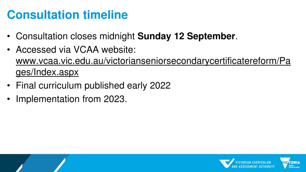 consultation timeline