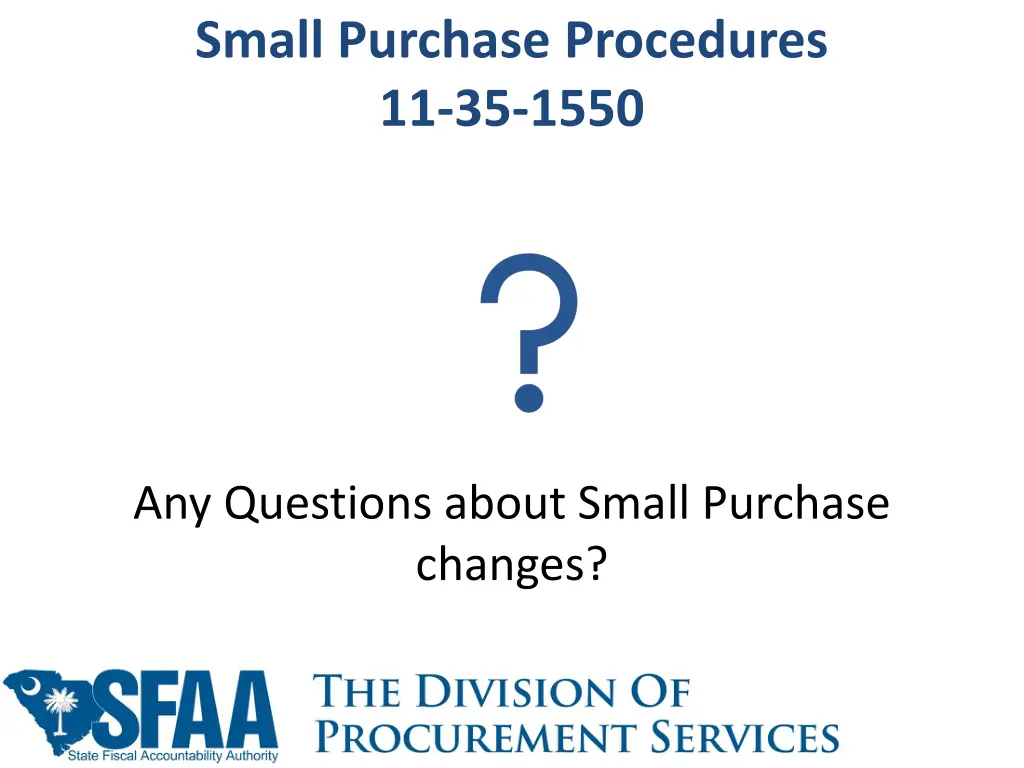 small purchase procedures 11 35 1550