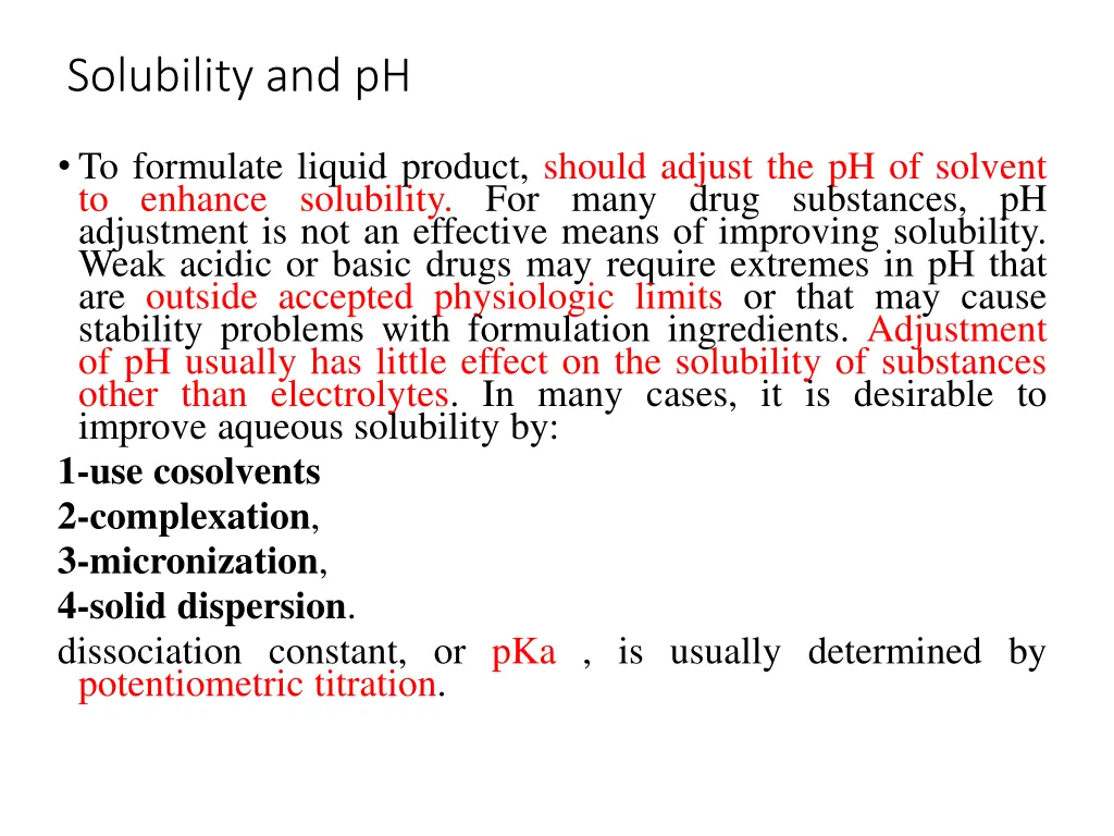 solubility and ph