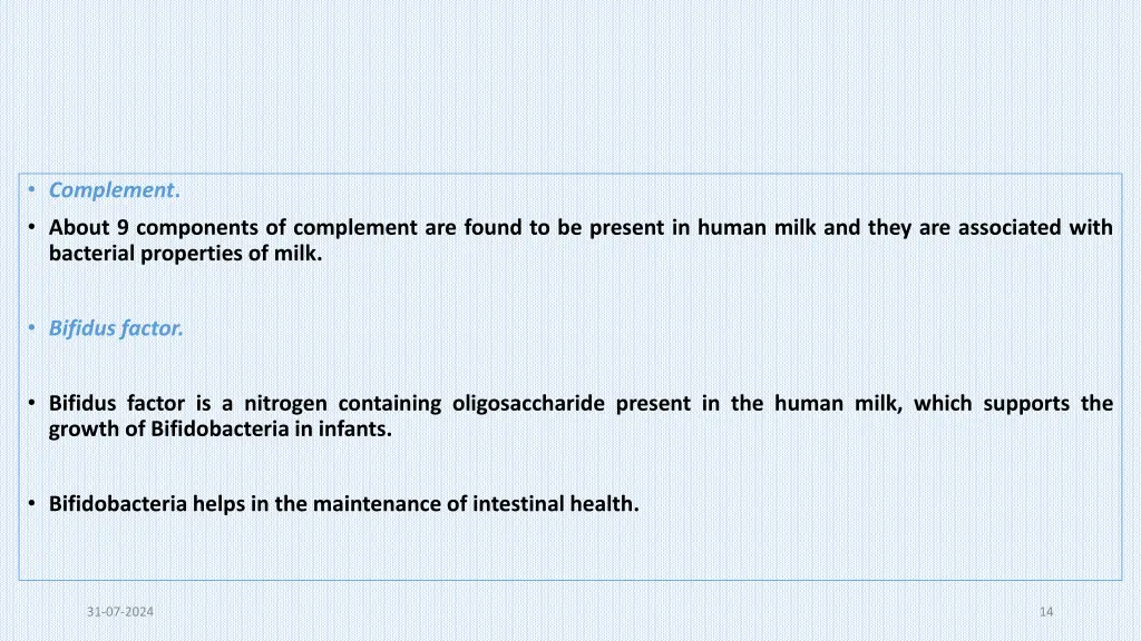 complement about 9 components of complement