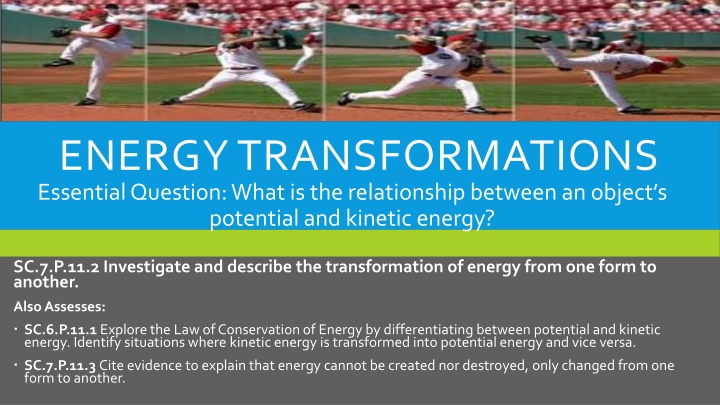 energy transformations essential question what