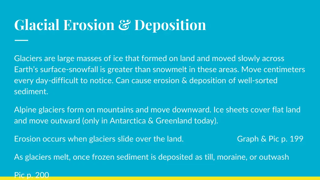 glacial erosion deposition