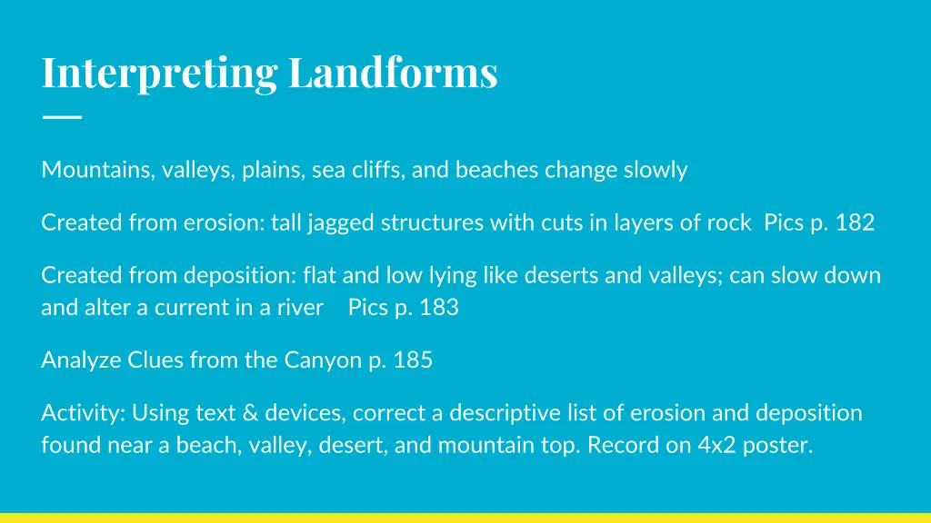 interpreting landforms