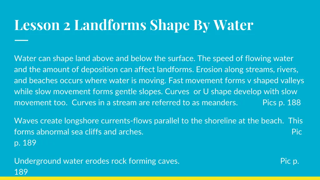 lesson 2 landforms shape by water