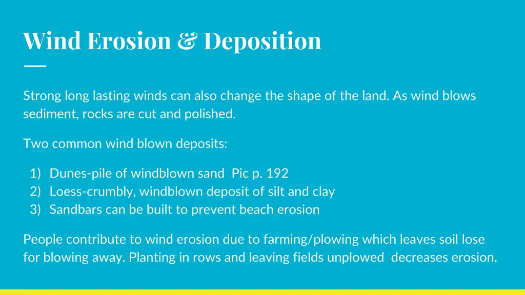 wind erosion deposition