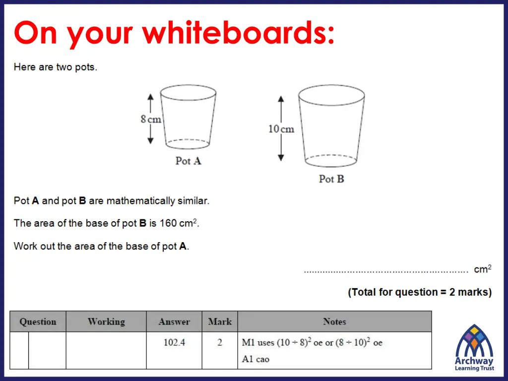 on your whiteboards 3