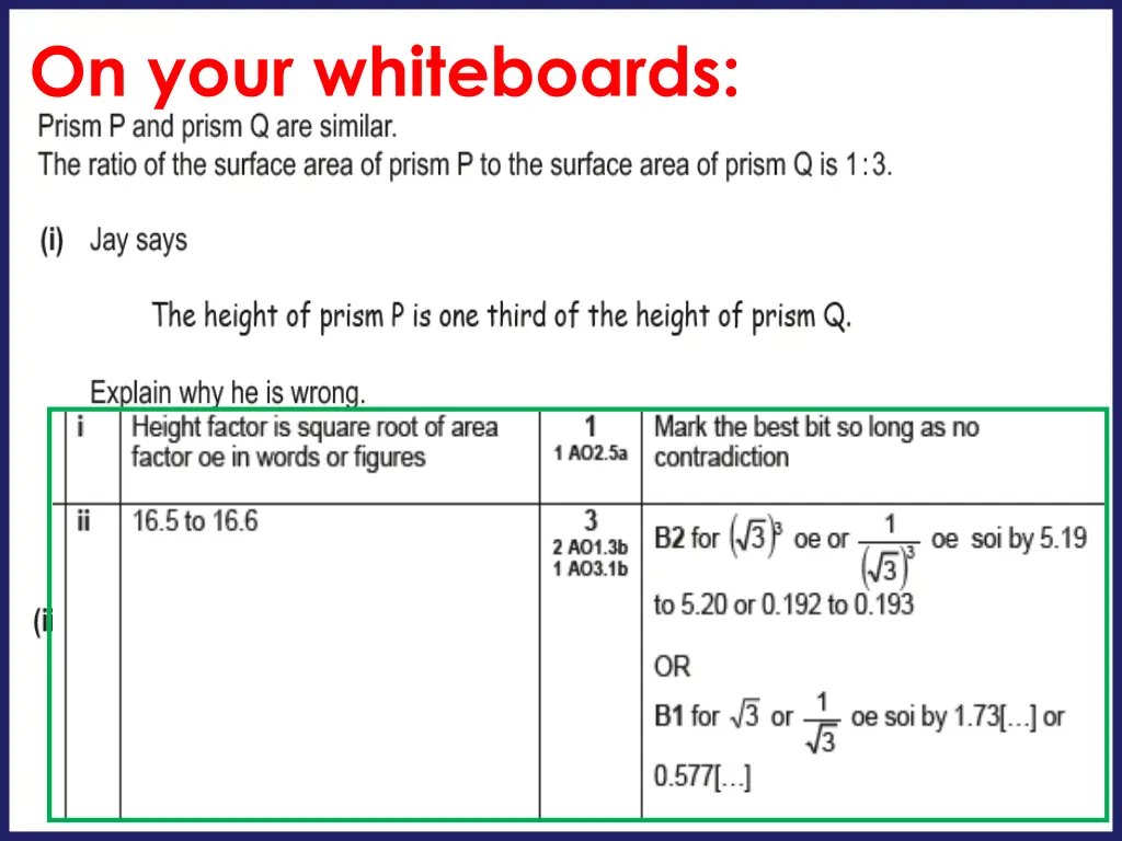 on your whiteboards 4